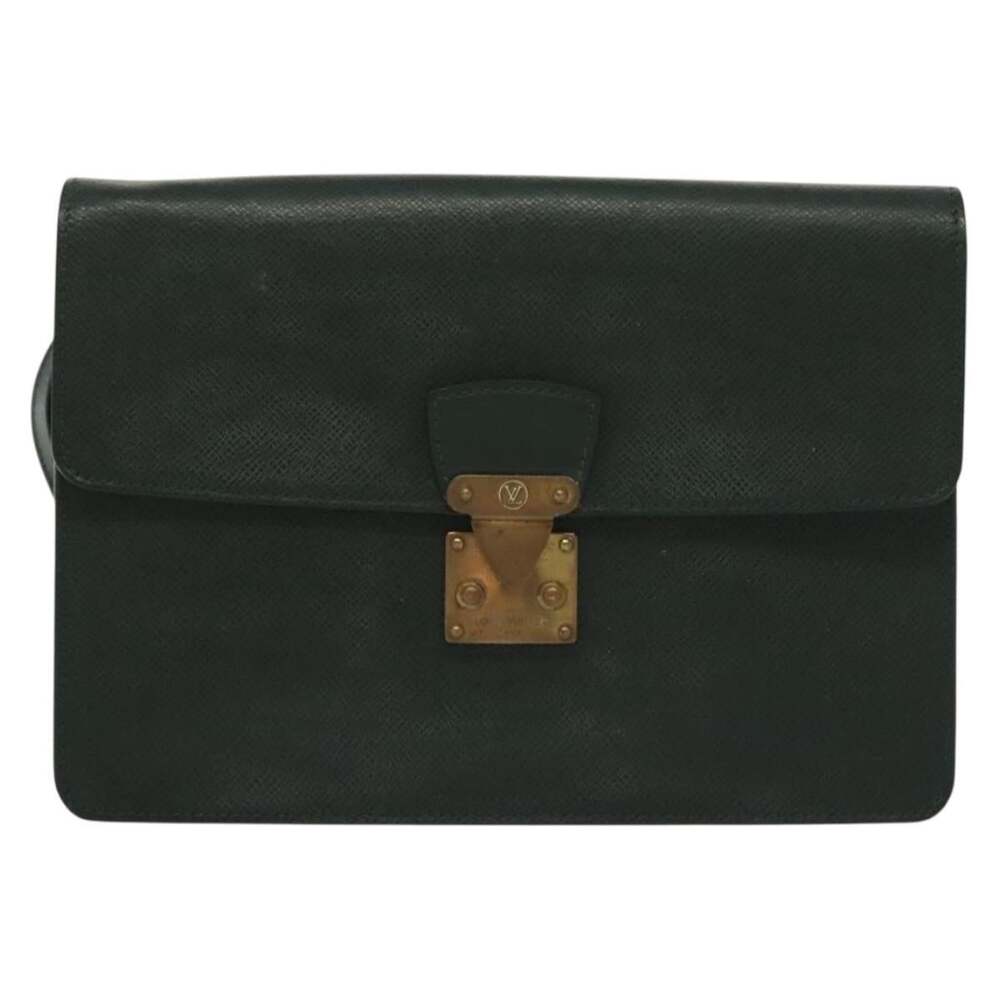 Louis Vuitton Taiga Pochette Kourad Clutch Bag Epicea Green